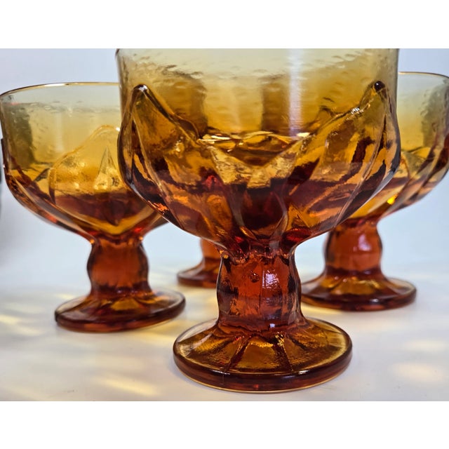 Amberina Bud Champagne Coupes- Set of Four For Sale - Image 4 of 10