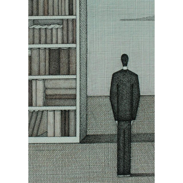 Drawing on paper, hand signed, lavished with watercolour. Born in 1946, Joanna Wiszniewska Domanska is a Polish artist....