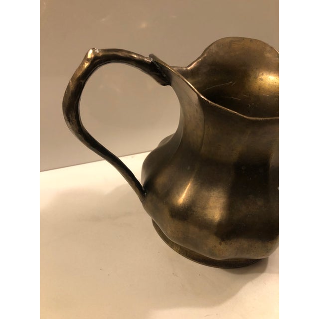 1980s Italian Brass Pitcher / Vase For Sale - Image 4 of 6