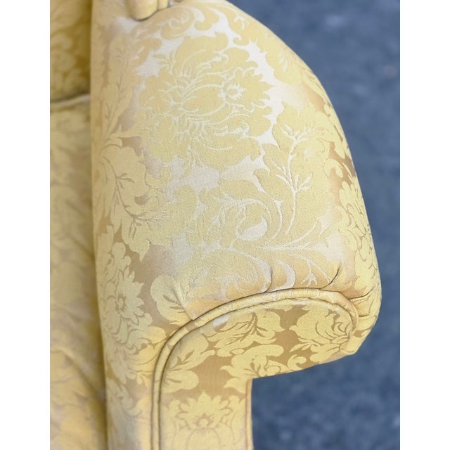 Vintage Queen Anne High Wingback Armchair For Sale - Image 13 of 14