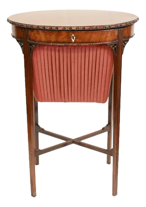 Edwardian Mahogany Side 1910 Sewing Table, 1890s