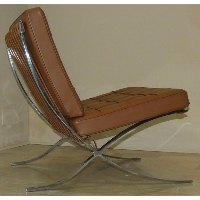 Chair in Steel and Leather in the Style of Knoll, 1980s For Sale - Image 4 of 18