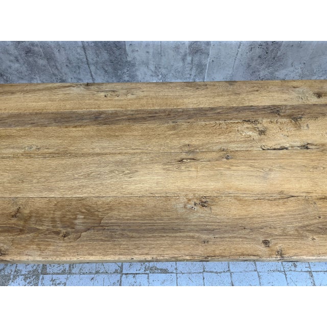 Rustic Refectory Dining Table in Oak, 1930s For Sale - Image 4 of 14