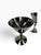Art Deco Vintage Art Deco Style Gunmetal Nude Lady Stem Martini Glasses - Set of 4 For Sale - Image 3 of 7