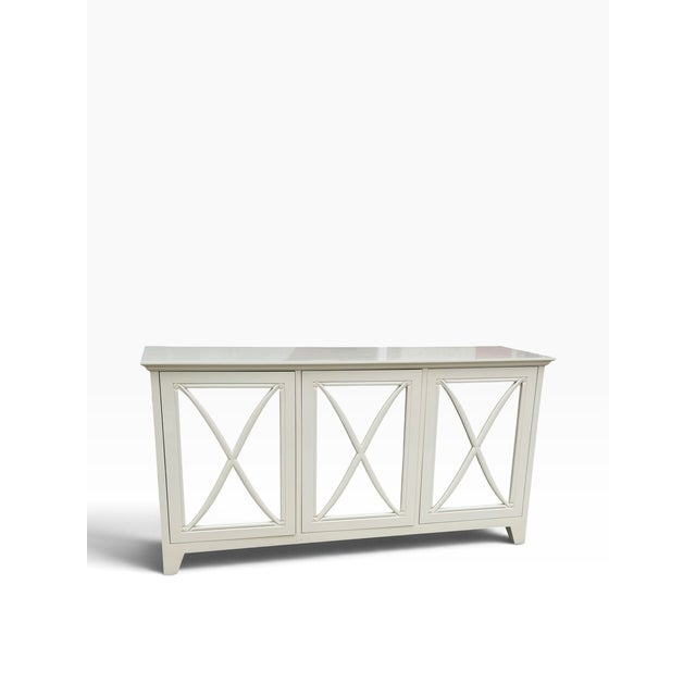 Art Deco Nancy Corzine Lombard Mirrored Credenza Dresser.