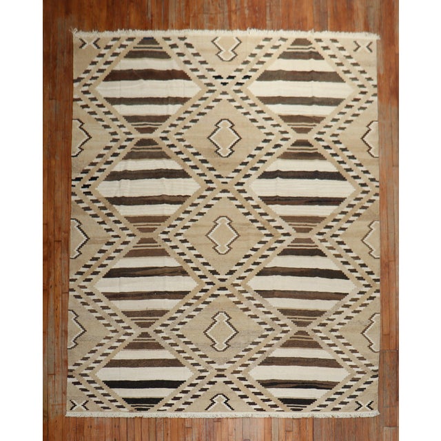 Mid-Century Modern Room Size Turkish Kilim - 8'3" x 10'7" For Sale - Image 15 of 18