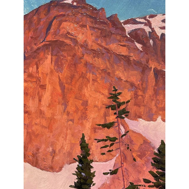 Contemporary Paintbrush Divide by Cody Erickson | Oil Painting of mountains and trees at sunset For Sale - Image 3 of 3