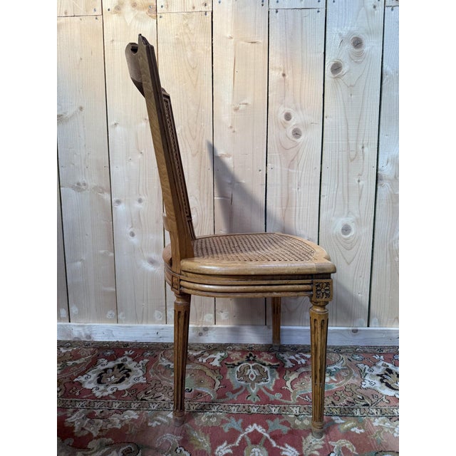 Vintage Louis XVI Style Cane Chairs, 1970s, Set of 6 For Sale - Image 9 of 11