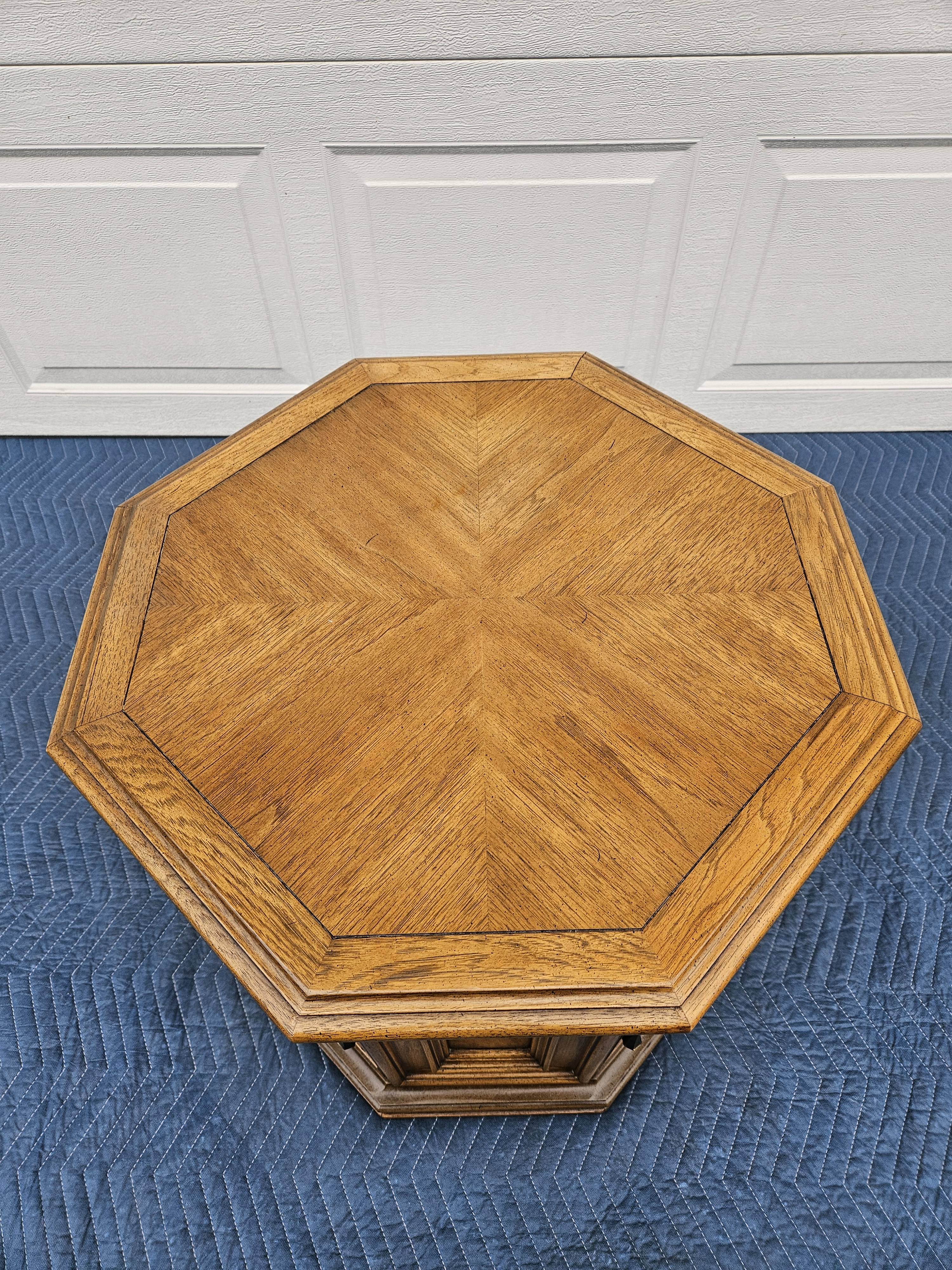 Octagon Side Table Storage Cabinet | Chairish