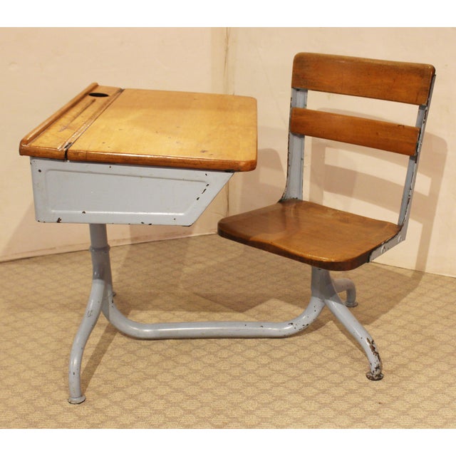 Mid-20th Century American Seating Company Child's School Desk For Sale - Image 9 of 16