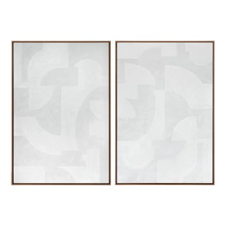 "Nomad - Set of 2" I Framed Modern Geometric Paintings For Sale