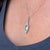 Baroque 3.25cts Aquamarine Pendant in Solid 14k White Gold W Natural Diamond Accents For Sale - Image 3 of 9