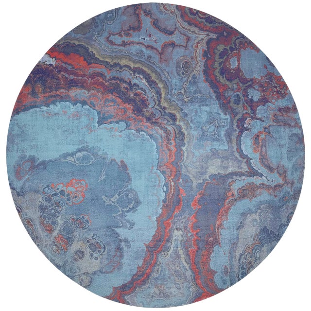 Nicolette Mayer Agate Lava 16" Round Pebble Placemats, Set of 4 For Sale