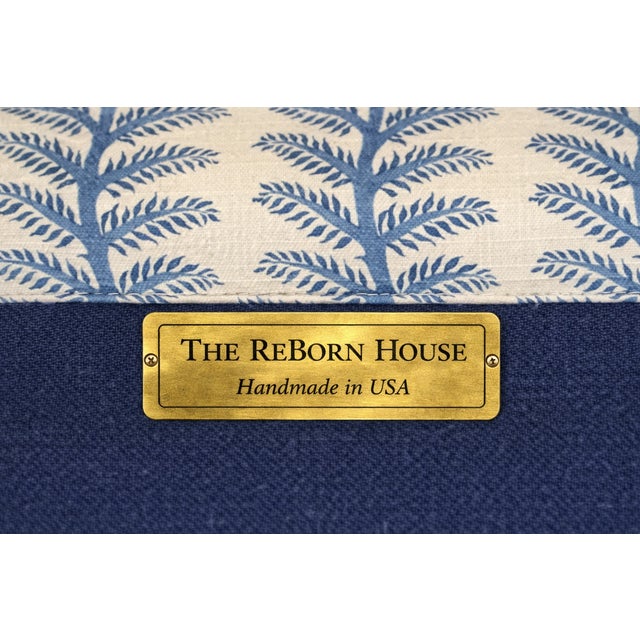 Set of 8 G P & J Baker Tetbury Stripe Dining Chairs For Sale In New York - Image 6 of 7