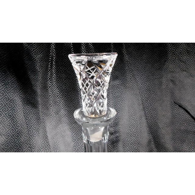 Transparent 1970s Tall Cut Crystal Decanter With Whirling Star Design For Sale - Image 8 of 8