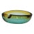 Circa 1950s Amber to Green Murano Glass Amporphous Form Cigar Ashtray For Sale