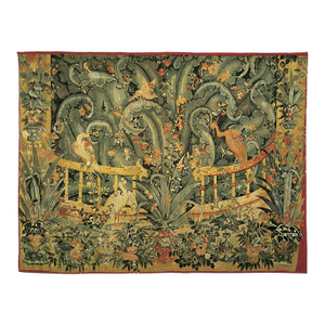 Verdure Beauvais Silkscreen Tapestry - 193 X 257 Cm (6'4" X 8'5") - Requires Rod Size 6