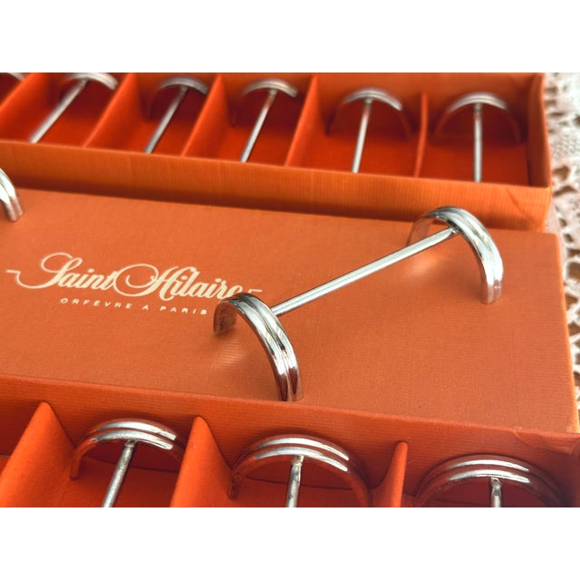 Silver-Plated Metal Knife Rests, France, 1980s, Set of 12 For Sale - Image 3 of 6