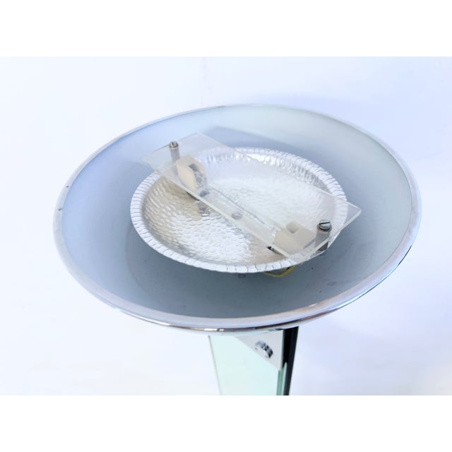 Metal Floor Lamp in Chrome and Glass by Max Baguara, 1980s For Sale - Image 7 of 7