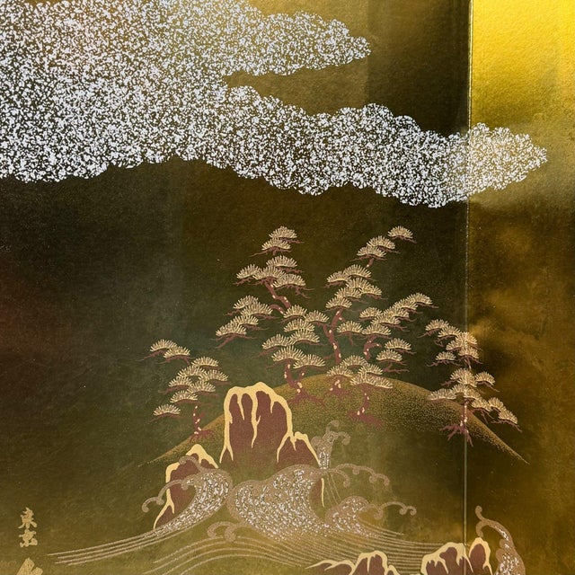 Textile Japanese Byōbu Folding Screen, 1970s For Sale - Image 7 of 18