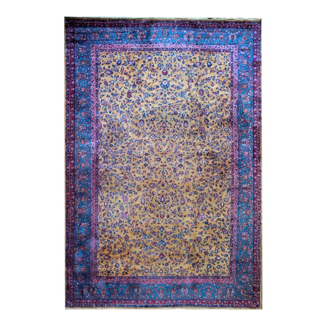 Early 20th Century Persian Kashan Rug For Sale