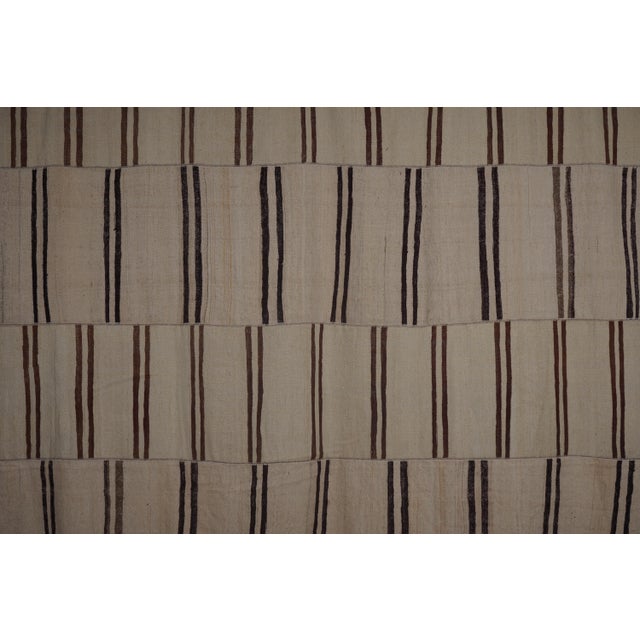 Textile Turkish Organic Hemp Sisal Kilim Rug 8'5'' X 12'1'' For Sale - Image 7 of 10