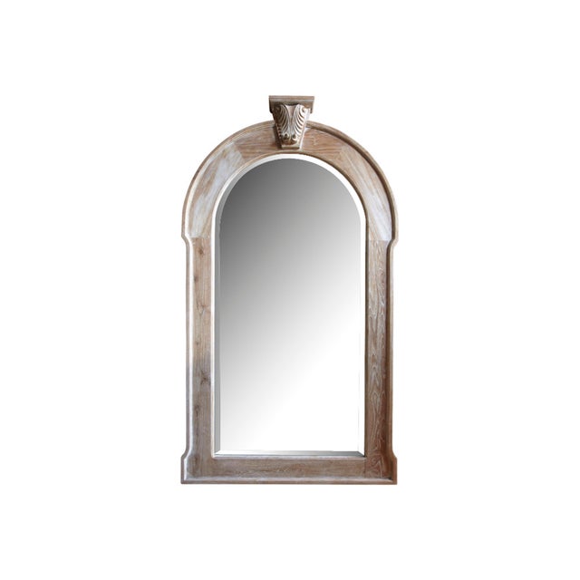 Andrianna Shamaris Classic Teak Wood Carved Mirror For Sale - Image 4 of 5