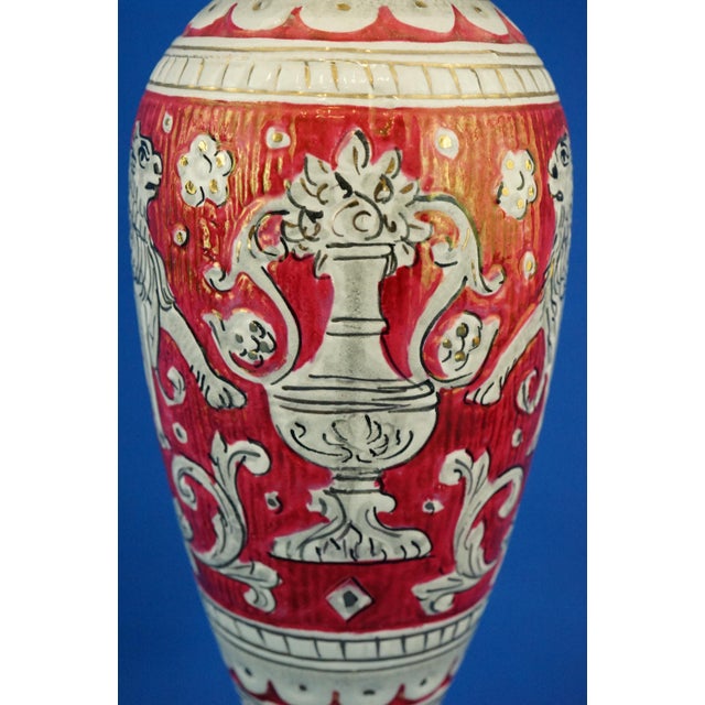 Large Antique Ceramic Amphorae Jugs by Mario Sambuco for Maioliche Deruta, 1890s, Set of 2 For Sale - Image 18 of 18