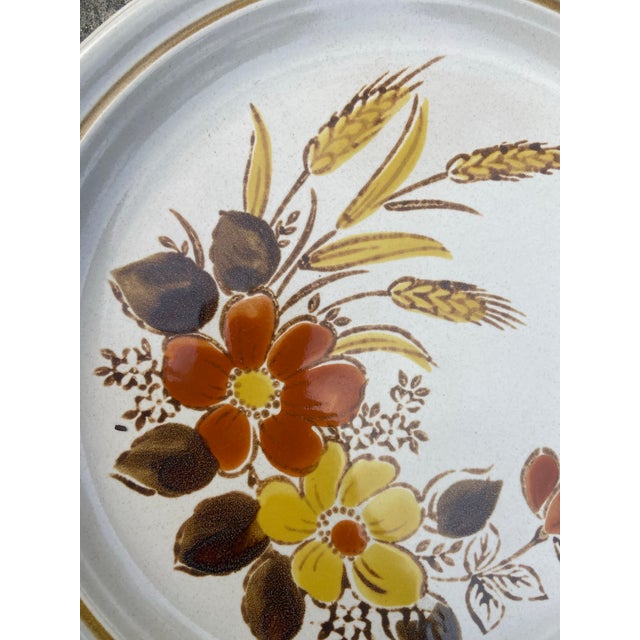 Ceramic 7 MCM Piece Dinnerware Mikasa Stone Harvest Highlands Kd102 Stoneware Dinner Serving Set, Fall Plate Set, Serving Plates, Vintage Dinnerware For Sale - Image 7 of 12
