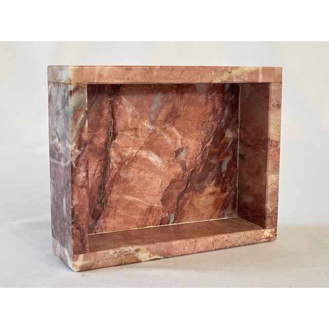 1960's Italian Rosa Pink Marble Jewelry Trinket Box For Sale In Jacksonville, FL - Image 6 of 10