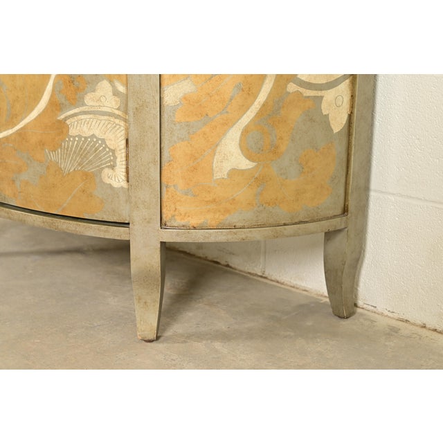 Italian Neoclassical Paint Decorated Demilune Cabinet For Sale - Image 10 of 15
