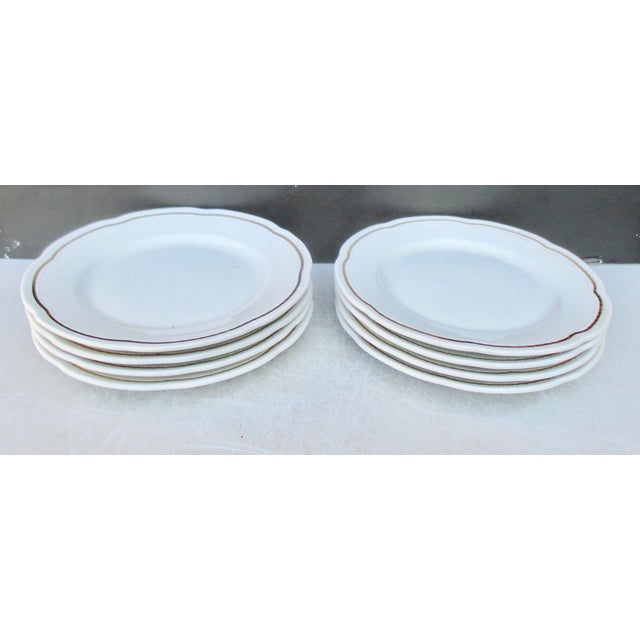 Baroque 1970s Richard Ginori Antico Doccia Pattern Salad Plates --Set of 8 For Sale - Image 3 of 6