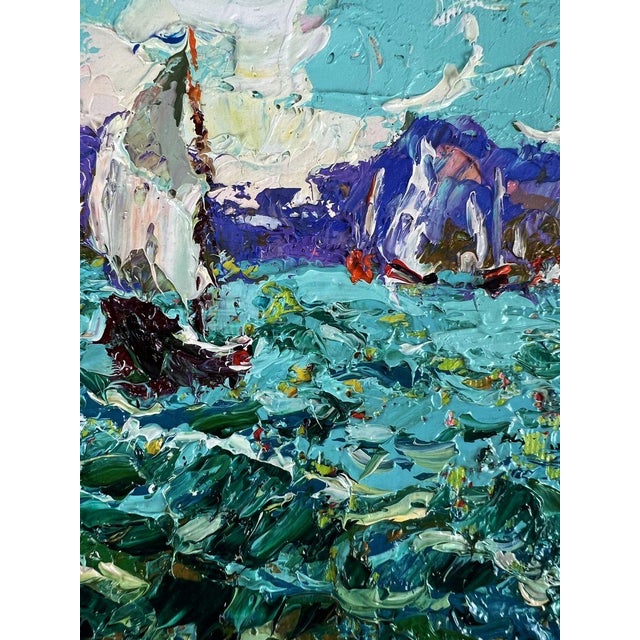 Oil Painting Under Sails in the Endless Sea Oleksiy Ivanyuk For Sale - Image 10 of 10