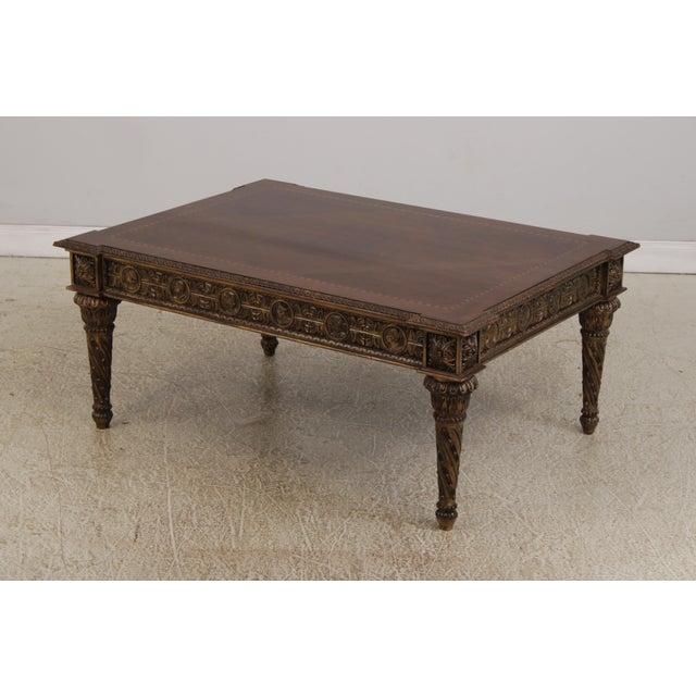 Neoclassical Ej Victor Historic Mansions Large Coffee Table For Sale - Image 3 of 15