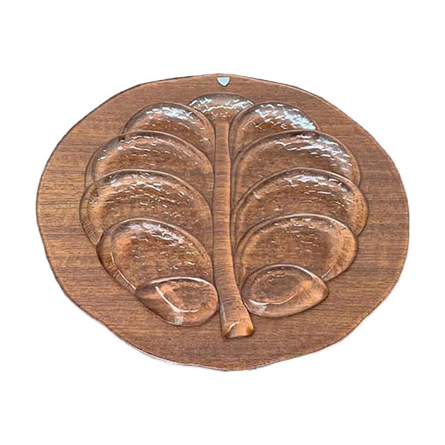 Large Vintage Swedish Glass Plate from Orrefors For Sale