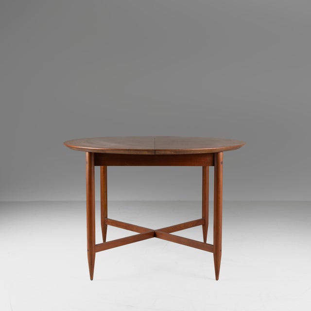 Extendable Round Teak Table, 1960s For Sale - Image 14 of 14