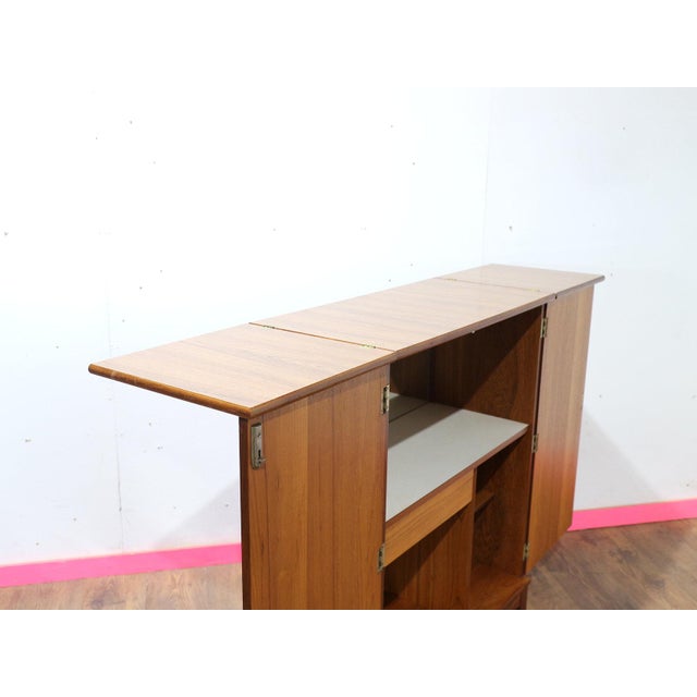 1960s Mid Century Modern Teak Bar Cabinet by Turnidge of London For Sale In Greensboro - Image 6 of 15