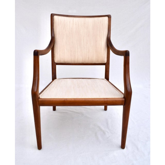 Antique White Mid 20th Century Pair of Open Armchairs Attributed to t.h. Robsjohn-Gibbing for Widdicomb For Sale - Image 8 of 9