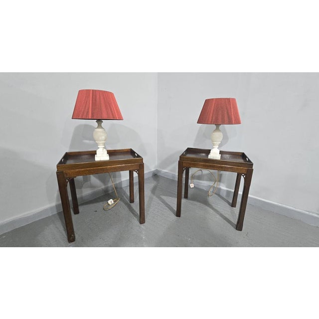 Chippendale Mahogany Lamp Tables, 1920, Set of 2 For Sale - Image 3 of 13