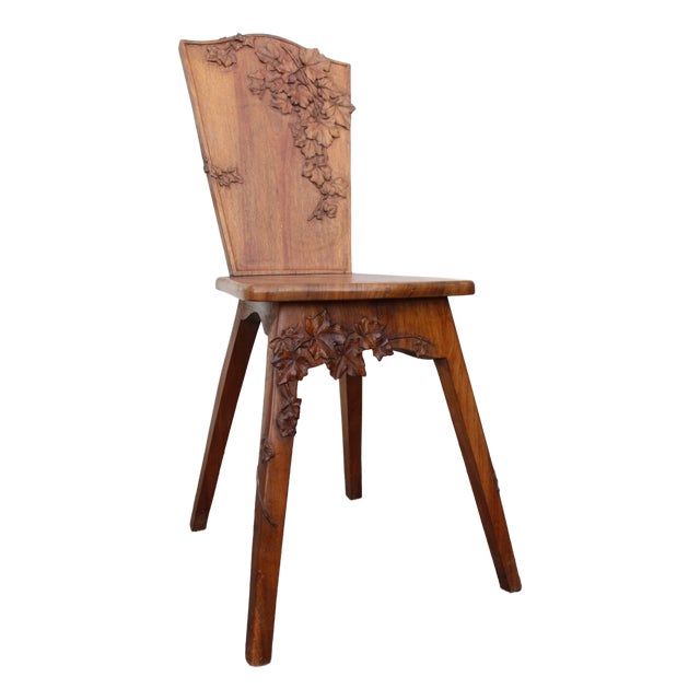 Art Nouveau Chair with Ivy Decoration, 1890s For Sale