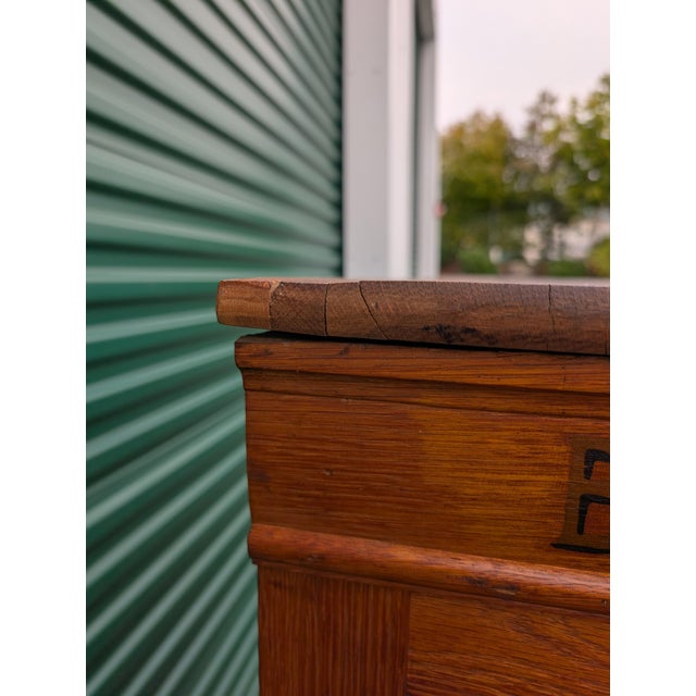 Antique Belding Bros. & Co. Oak Silk Spool Mercantile Cabinet, Circa 1900 For Sale - Image 9 of 18