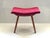 Mid-Century Red Fabric Footstool, 1970s For Sale - Image 14 of 15