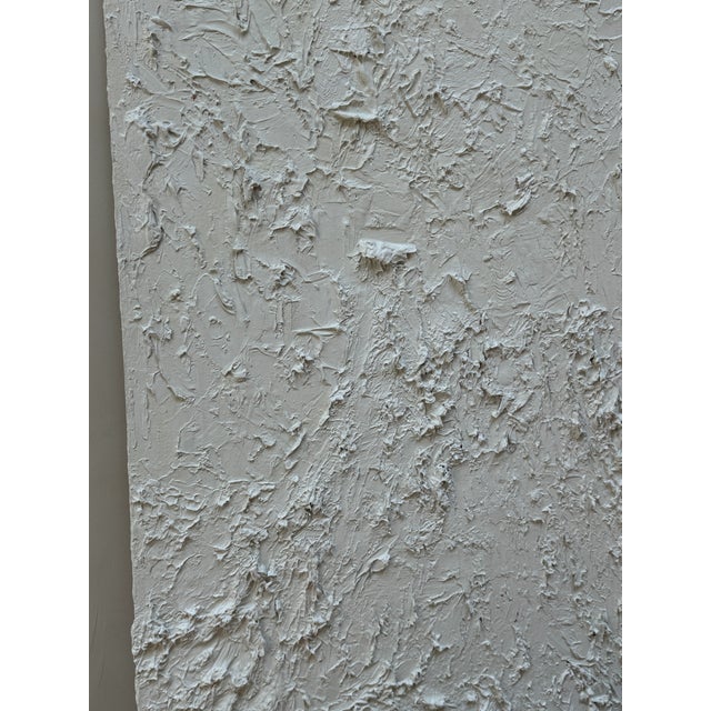 1990's Vintage Monochromatic Textural Painting For Sale - Image 4 of 10