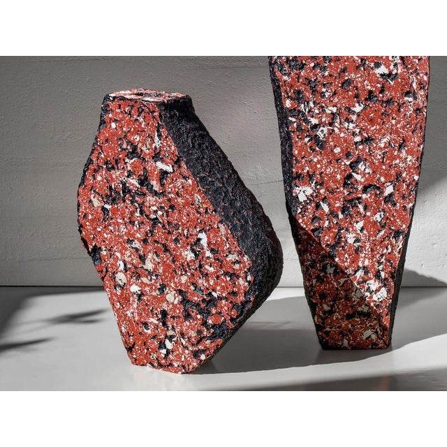 Not Yet Made - Made To Order Fragment Red Vases by Donatas Zukauskas, Set of 2 For Sale - Image 5 of 10