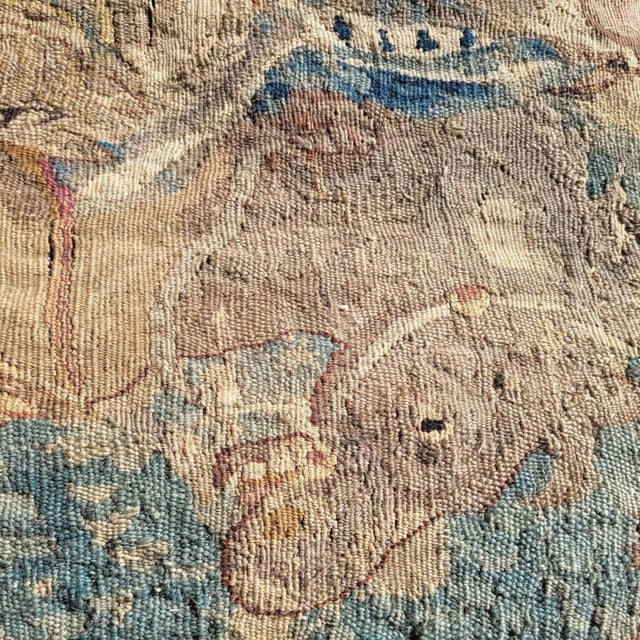 Gallant Procession Wool Tapestry, 18th Century For Sale - Image 11 of 18