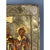 Antique Orthodox Icon with 3 Saints on Gilded Tempera Wooden Board For Sale - Image 5 of 10