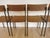 Vintage Industrial Black Metal School Chairs with Brown Fabric Seats, 1970s, Set of 4 For Sale - Image 11 of 18