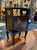 Petite Italian Black Cabinet With Hand Painted Chinoiserie Design For Sale - Image 4 of 5