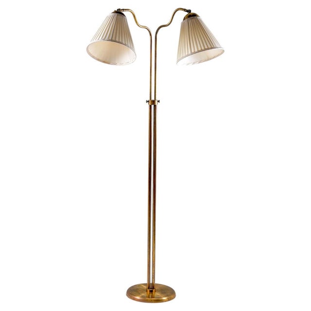 Swedish Modern Brass Floor Lamp, 1940s For Sale - Image 13 of 13