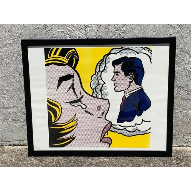 After Roy Lichtenstein Thinking of Him Published by New York Graphic Society 24"x 30" print 26" x 32" black lacquer frame.
